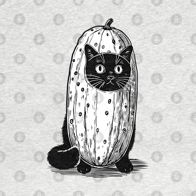 Kitty in a Pickle Costume by KilkennyCat Art